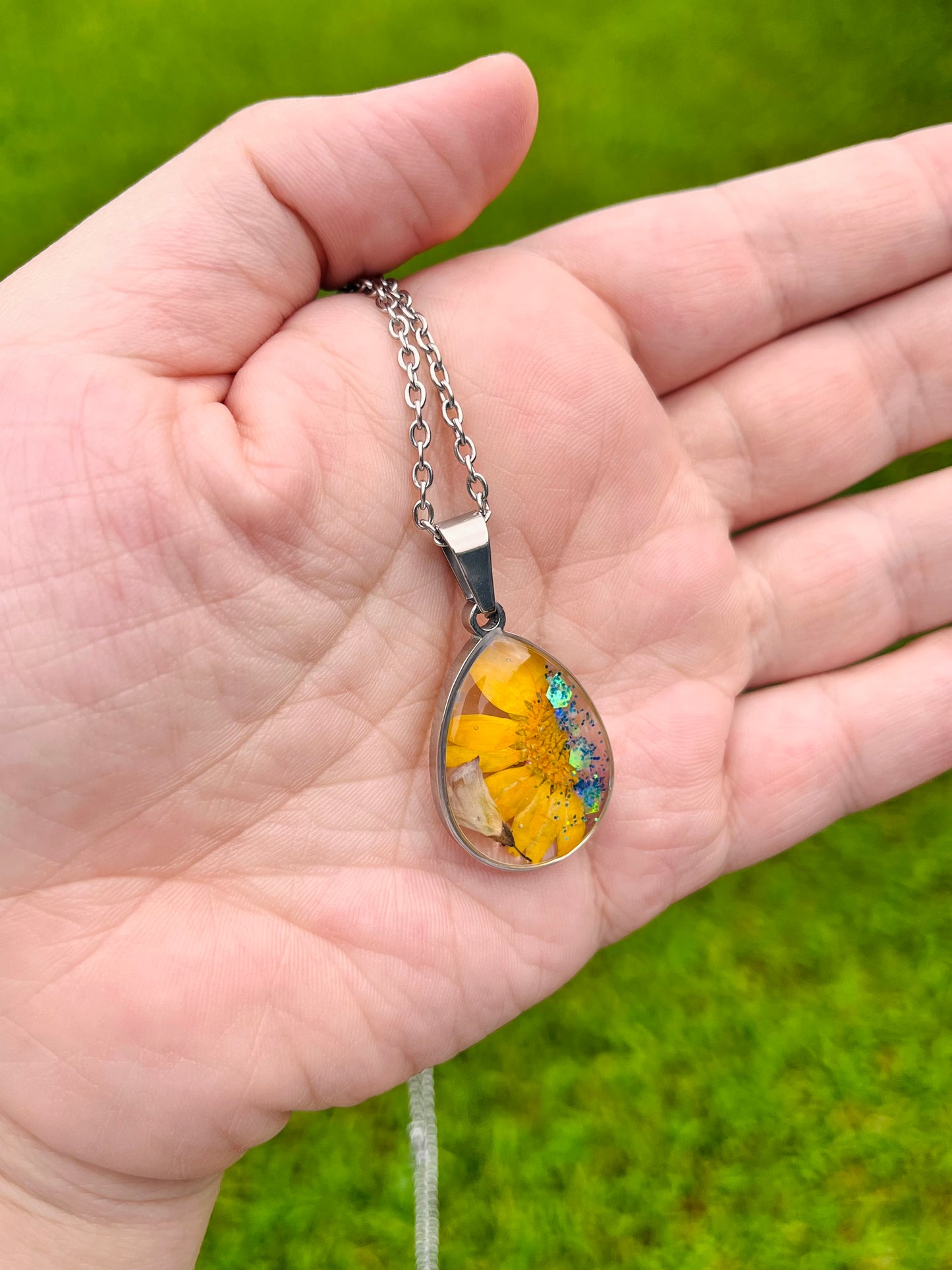 One of a kind resin necklaces