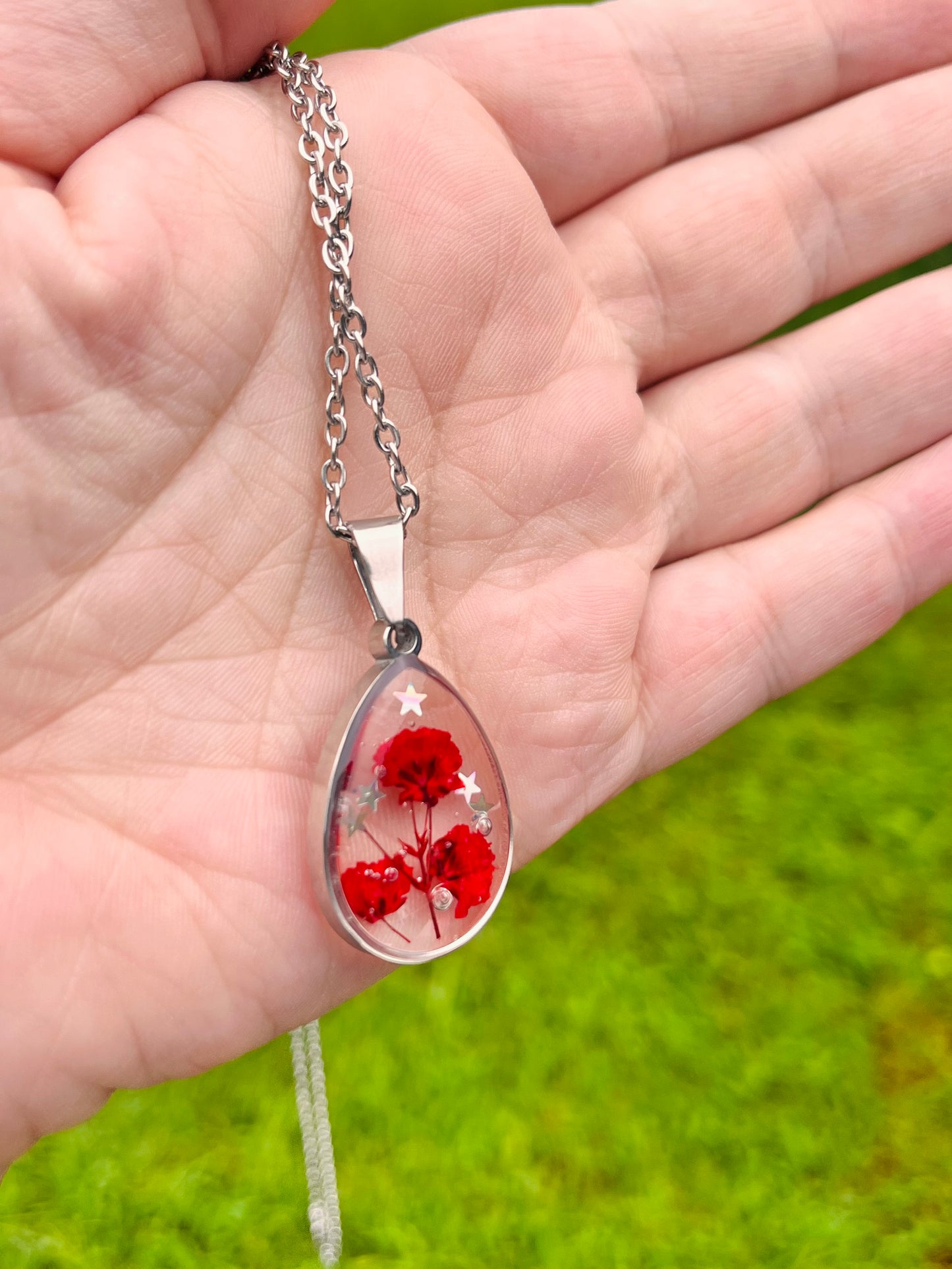 One of a kind resin necklaces