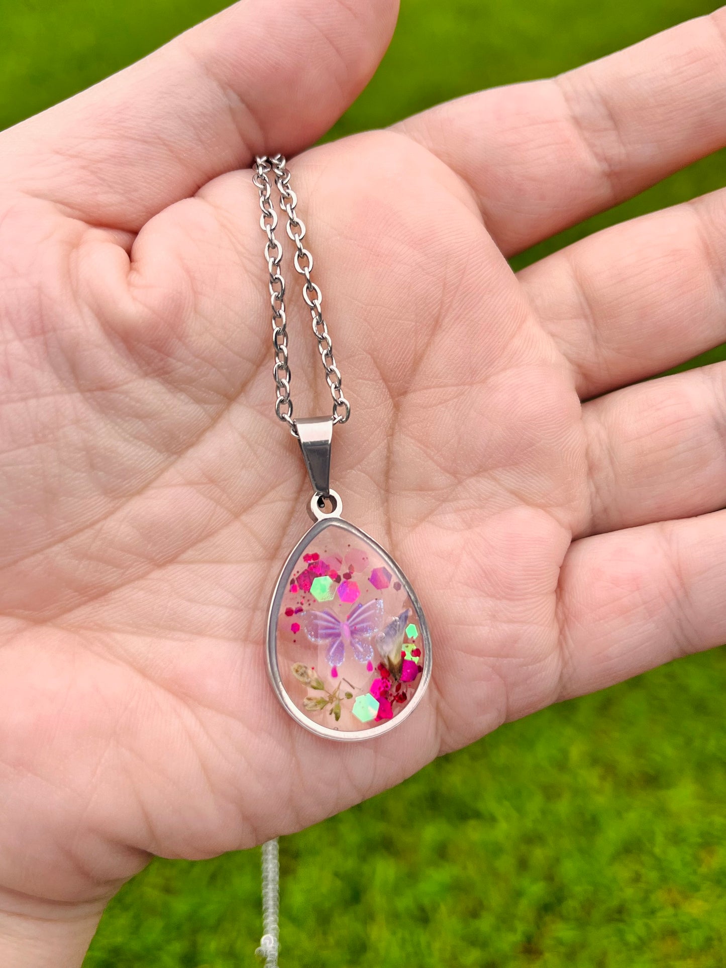 One of a kind resin necklaces